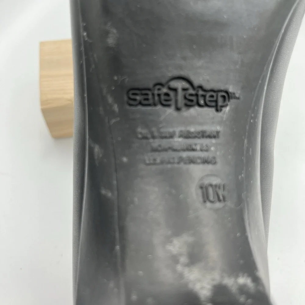 Safe T Step Womens SZ 10 W Black Slip Resistant Pumps Heels  Professional Work